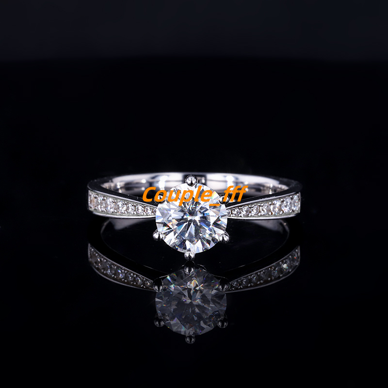 Starsgem Wholesale D Color VVS Moissanite Diamond Ring S925 Sterling Silver Moissanite Engagement Ring