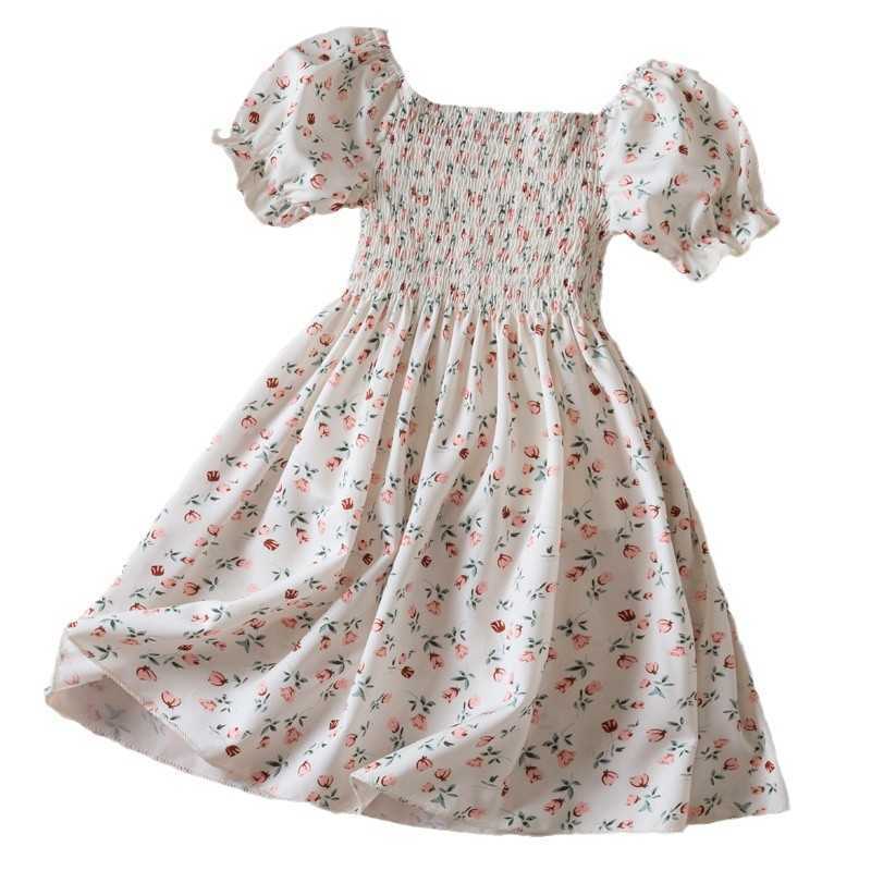 Childrens Dress 2025 Sweet Beauty Childrens Dress Summer Floral Dress Multi-color Camisole Vest Skirt A-class Ins Childrens Clothing Y250423hm8v