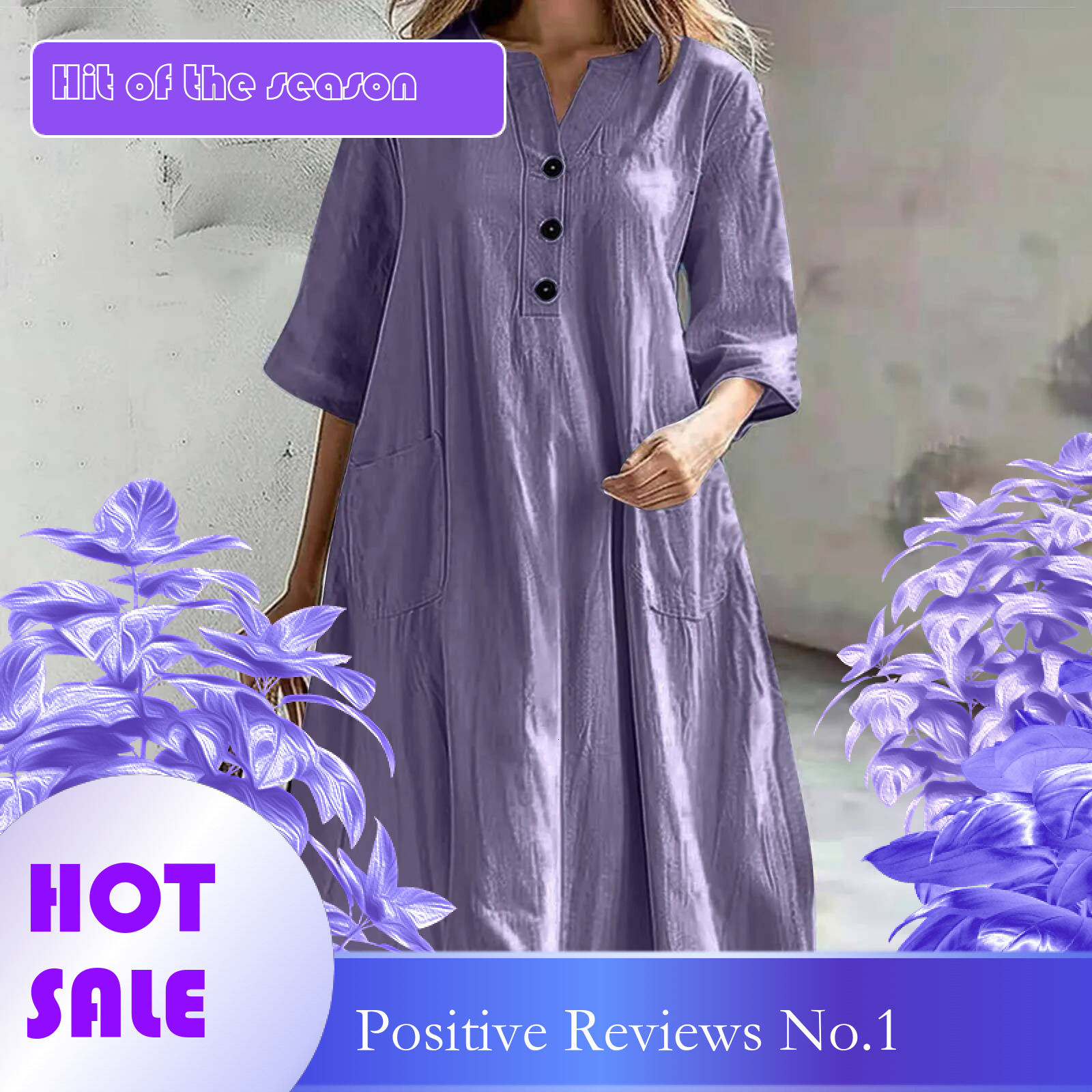 Dongdumaoyi Spring Cotton Linen Dress Women V Neck Button Short Sleeve Loose Dresses Female Elegant Casual Trendy Clothes Summer