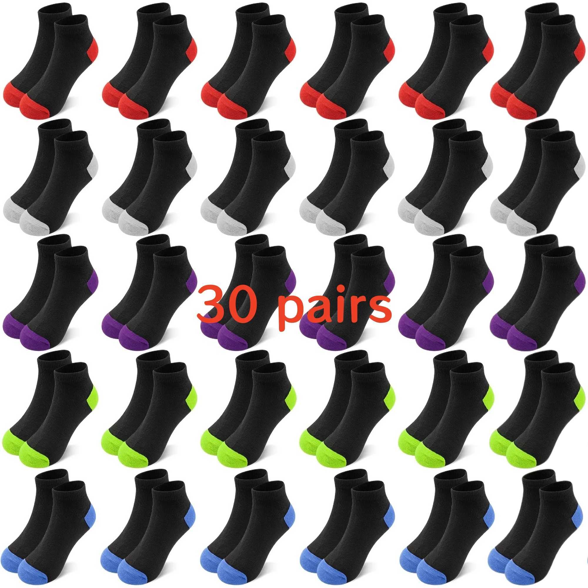 30 pairs of colorful childrens socks for ages 1-14 casual and simple with great elasticity comfortable and durable G251124