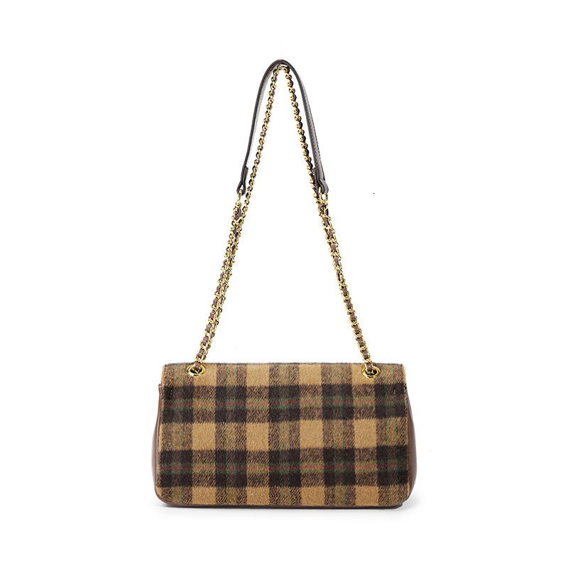 MASA Autumn And Winter New Fashion Niche Design Sense Armpit Woolen Shoulder Chain High End Crossbody Small Square Bag Tote Bag