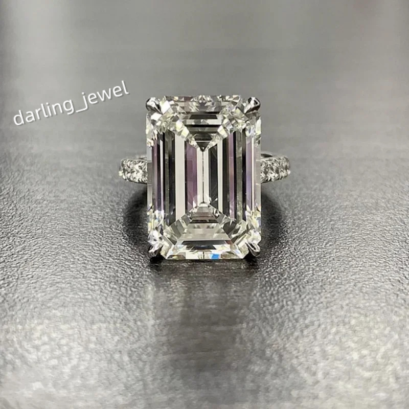 High Quality Original 925 Sterling Silver Diamond Wedding Engagement Cocktail Women Created Moissanite Rings Fine Jewelry gift