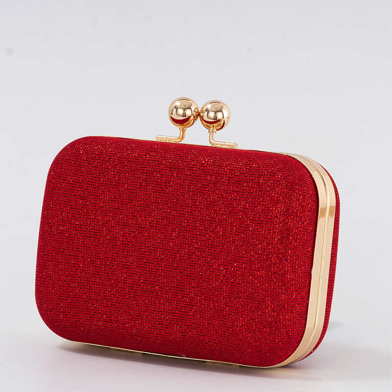 Dinner Bag Ladies Colorful Fashionable Handheld Banquet Paired With Matching Gold Bag KQ
