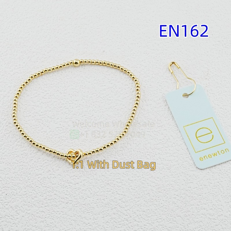 1:1 E-Newton Brand Gold Beaded Love Bracelet Jewelry Bijoux de Luxe Birthday Christmas Gift EN162