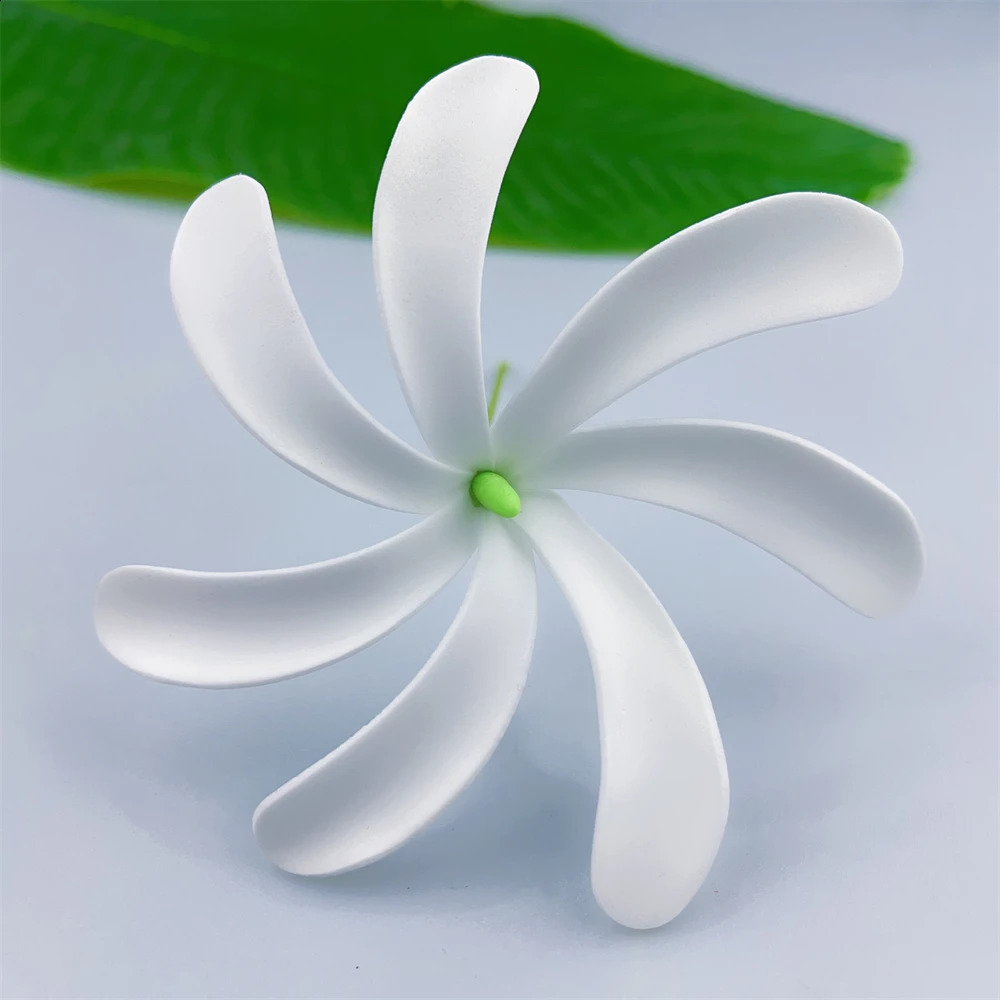 7Pcs Mixed Colors Tiare Tahitian Gardenia Flower Hairpick Real Touch Polynesia Fashion EVA Foam Hula Dancer Hair Accessories 250420