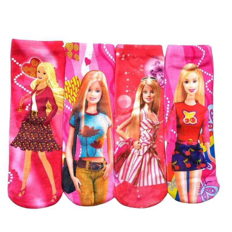 MINISO 4Pairs/Lot Boys Girls Bright Color SOCKS Sofia Cars Design SOCKS Festival Dressing Kids SOCKS Size 15-22cm G251124