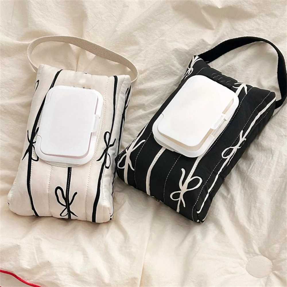 Cute Bow Flip Cover Tissue Box Kawaii Wet Wipes Case Car Home Hanging Bag Paper Holder Napkin Storage Container Paper OrganizerM251124