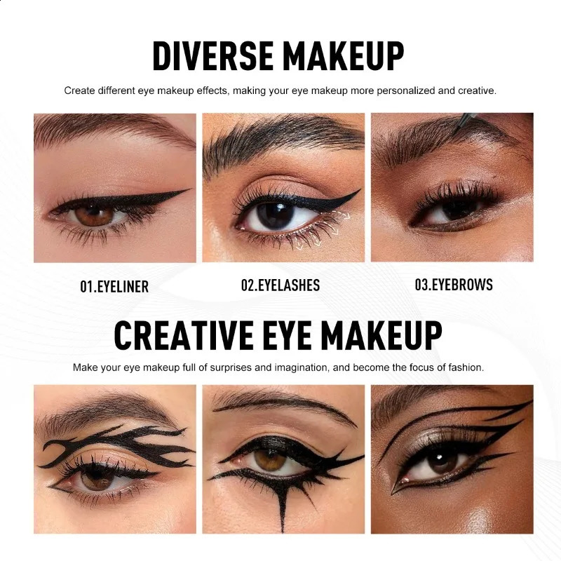 Black liquid eyeliner quick drying stain proof sweat waterproof durable and ultrathin 250418