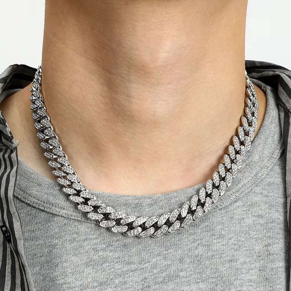 2025 Wholesale Gold Plated High Quality 12mm Cuban Link Chain Necklace for Men Hip Hop Iced Out CZ for Parties and Gifts