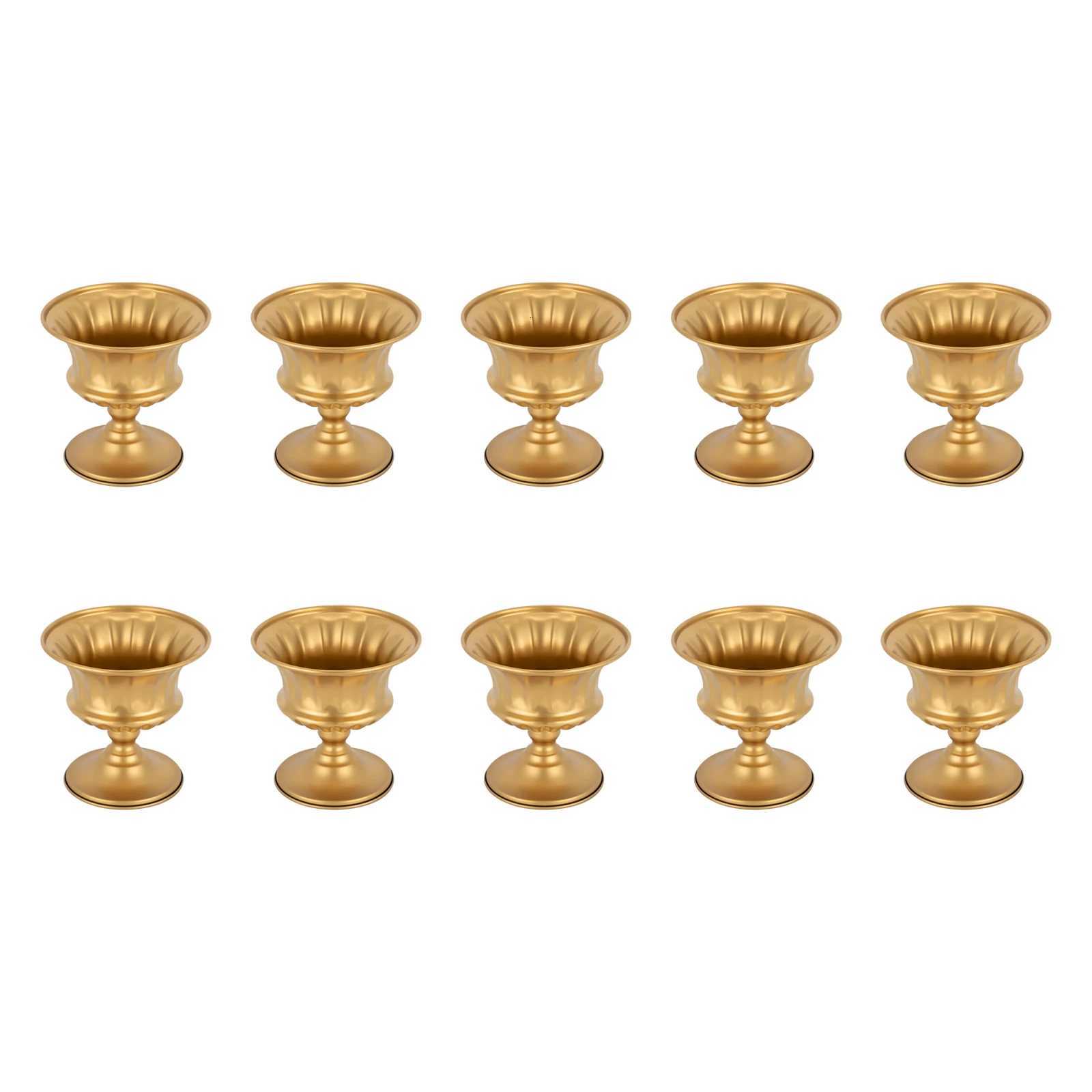 10 Gold Vases Floral Holders Flower Stand Wedding Centerpieces Vase Table Decorations C251124