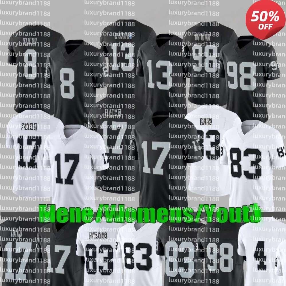 youth kids 2025 LasVegas Raider jersey Ashton Jeanty Maxx Crosby Brock Bowers Geno Smith Bo Jackson Marcus Allen Jakobi Meyers football Jerseys