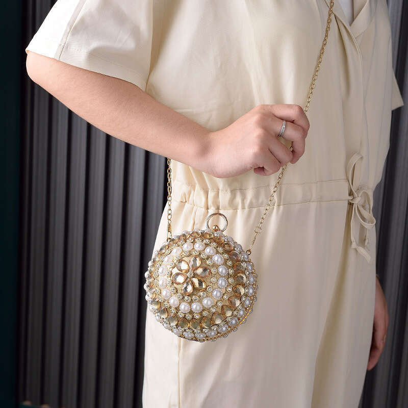 Dinner Bag Round Pearl Banquet Bag High End Spherical Handbag Versatile Evening Dress Chaozhou KQ