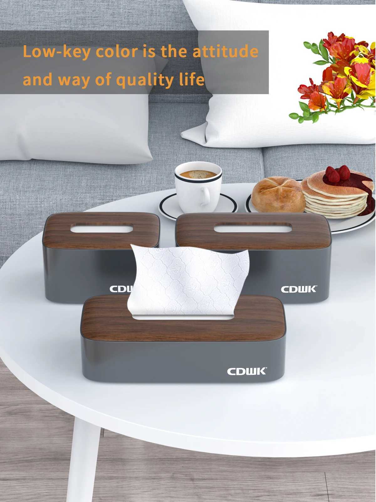 Desktop Tissue Case Wood Grain Napkin Holder Organizer for Bathroom Toilet Car Table Storage Paper Tissue Box DispenserM251124