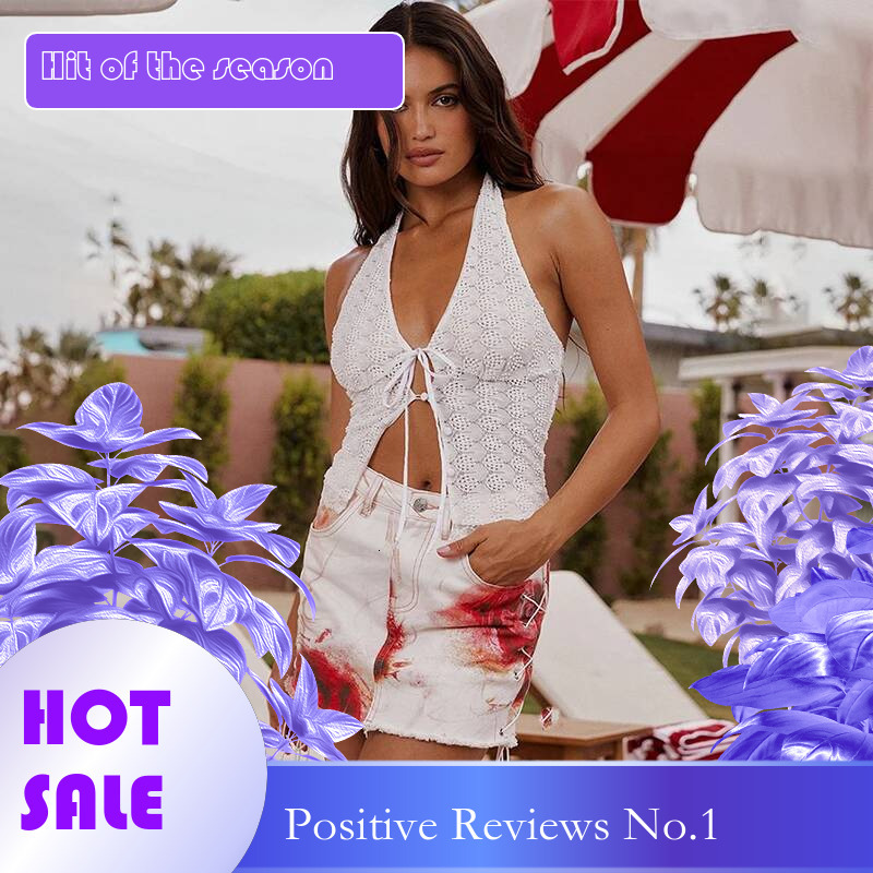 Dongdumaoyi Townlike Slim Bodycon Wrap Waist Hollow Out Lace Sexy Party Halter Crop Women Corset Top Summer Streetwear Women S Tight Underwear