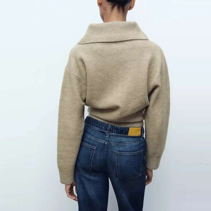 Designer Clothes Spring 2025 New Chic Elastic Slim Pullover Street Elegant Young Fashion Women's Sweater