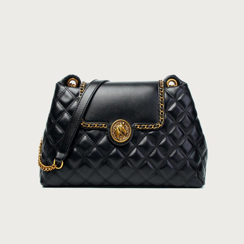 Gulanda New Autumn And Winter Diamond Grid Chain Women S Fragrant Style Armpit Bag High End Commuting Small Square Bag Tote Bag Tote Bag