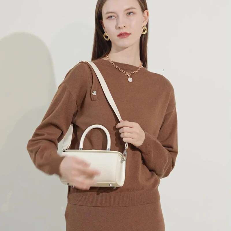 Designer Bag 2025 Genuine Leather Woman Handbags Ladies Crossbody Bags Designer Minimalism Mini Shoulder Bag White Luxury Bag