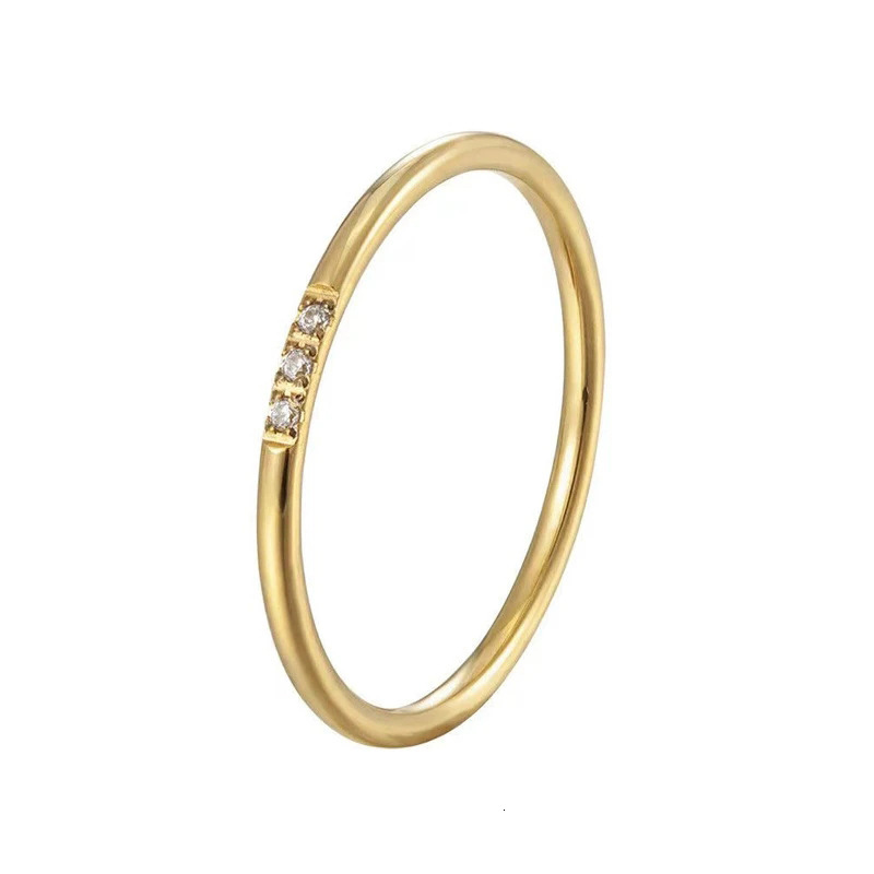 Top source ultra fine titanium non fading for female niche design, high-end gold ring, stainless steel personalized ring