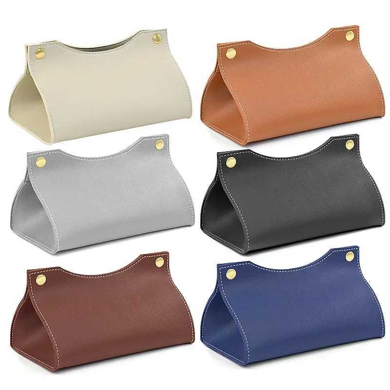 Pu Leather Tissue Box Cover Holder Car Living Room Bedroom Decoration Kitchen Desktop Nordic Home Napkin Holder Large StorageM251124