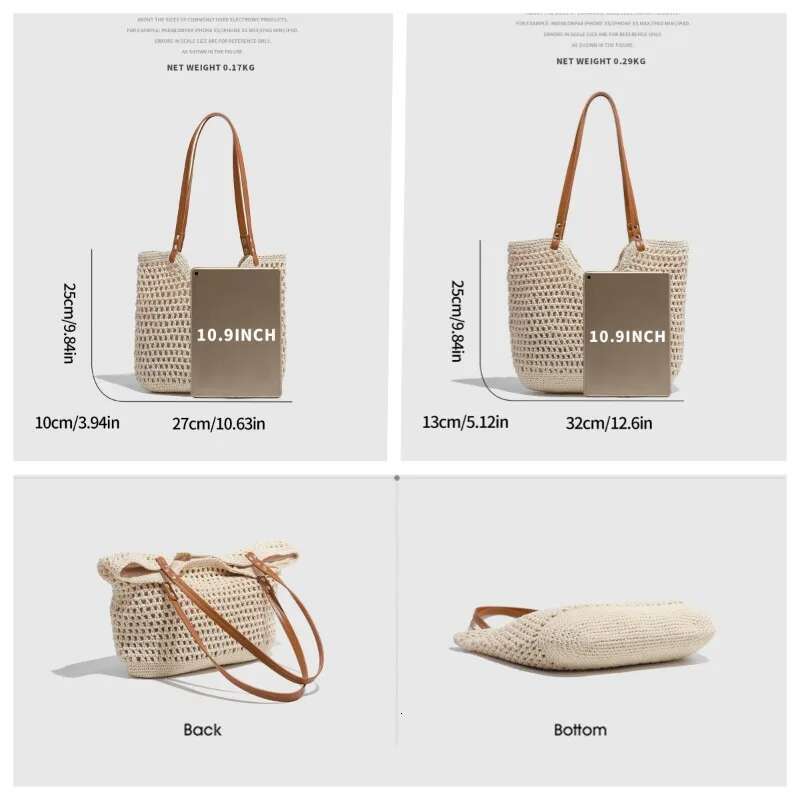 Designer Bag 2025 Handmade Woven Beach 2025 New Women Large Shoulder Tote Underarm Commuter Vacation Bag Handbags For Women Straw Bag Luxury Bag