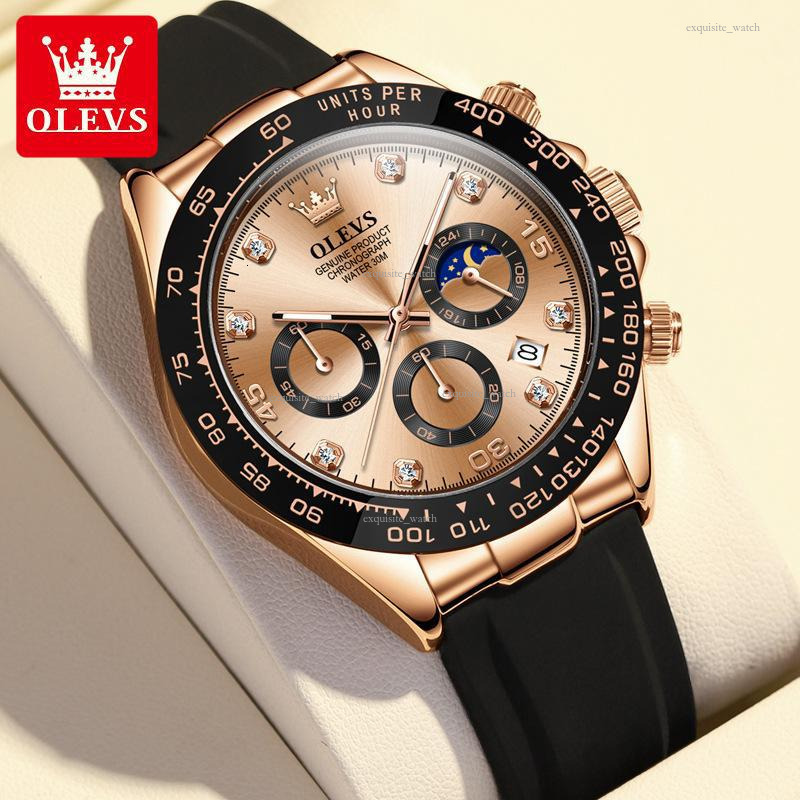OLEVS Luxury Outdoor Watches With Multi-functional Chronographs Quartz Watches Luminous Men's Watches Designer Watches Free Delivery And Wholesal