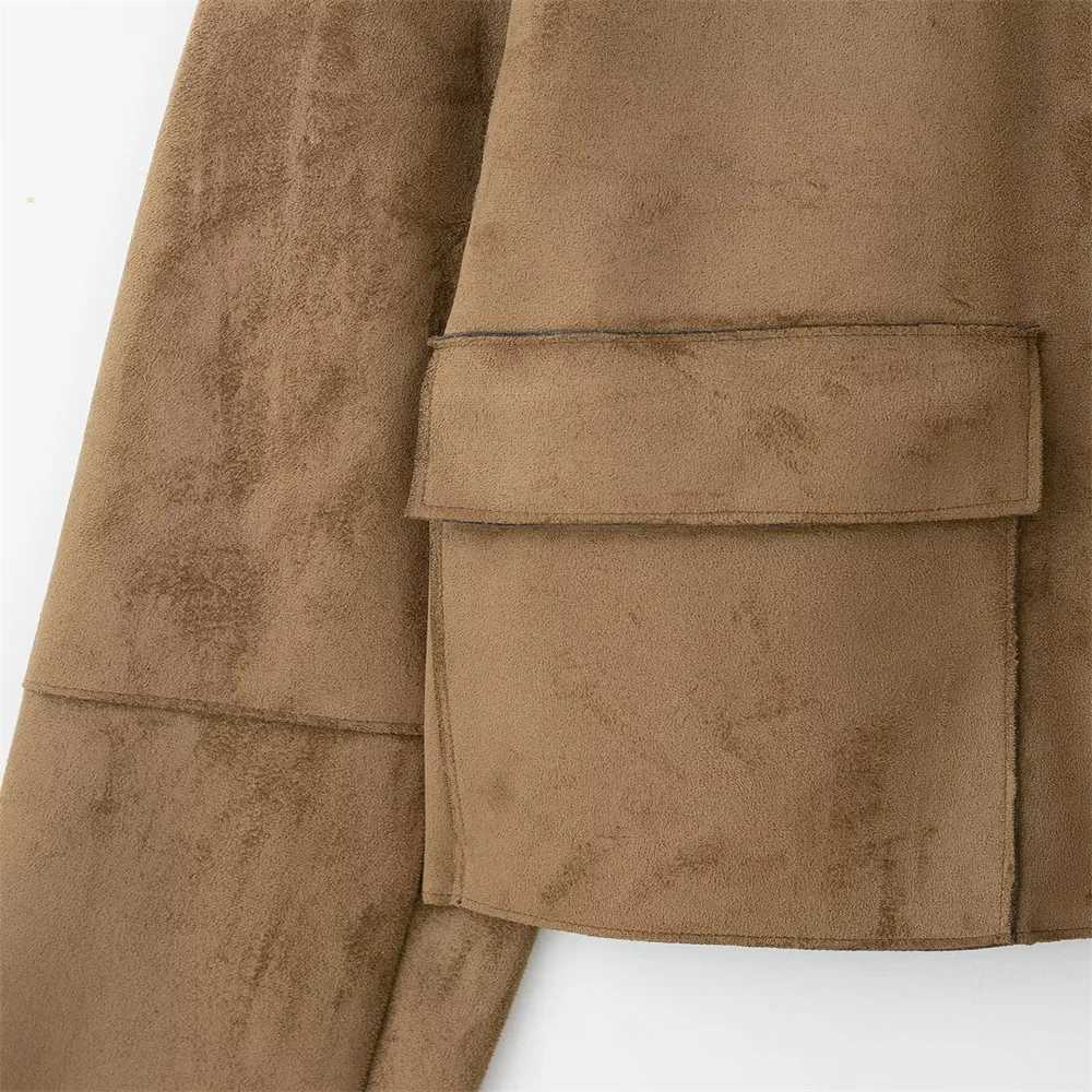 Spring and Autumn New Womens Fashion Style Anti suede Effect Short Jacket Coat J251124