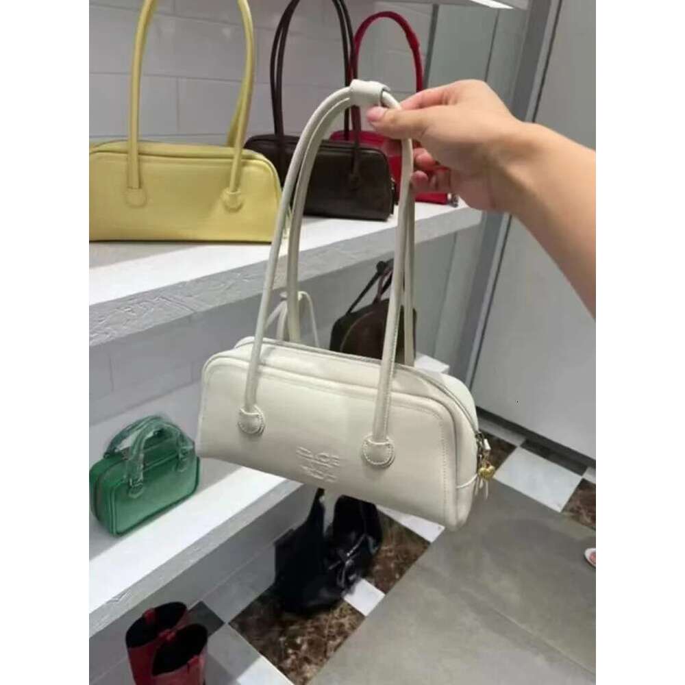Original Korean Marge Niche Designer Suede Boston Pillow Bag Cross-Body Sherwood Handbag
