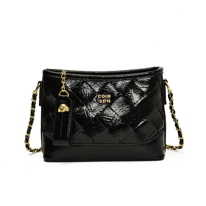 Luxury Brand Designer 2025 Autumn New Woven Chain Small Square High-End Fashion Niche Texture Women's Bag, Versatile Commuter Shoulder Crossbody 