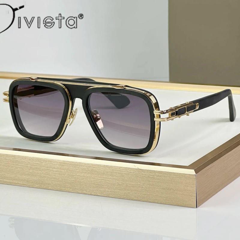 Mach LXN EVO Sunglasses High-Quality DTS403 Square Classic Retro Luxury Designer Brand Fashion Men Driving Vintage Oversized Trendy Travel Vacation UV