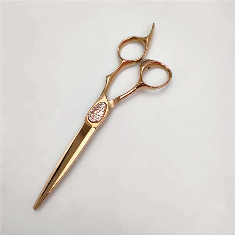 440C Gold Plating 3D Hairdressing Gypsophila screws 6.0Inch Salon Barber Professional Hair-cutting Scissors Set