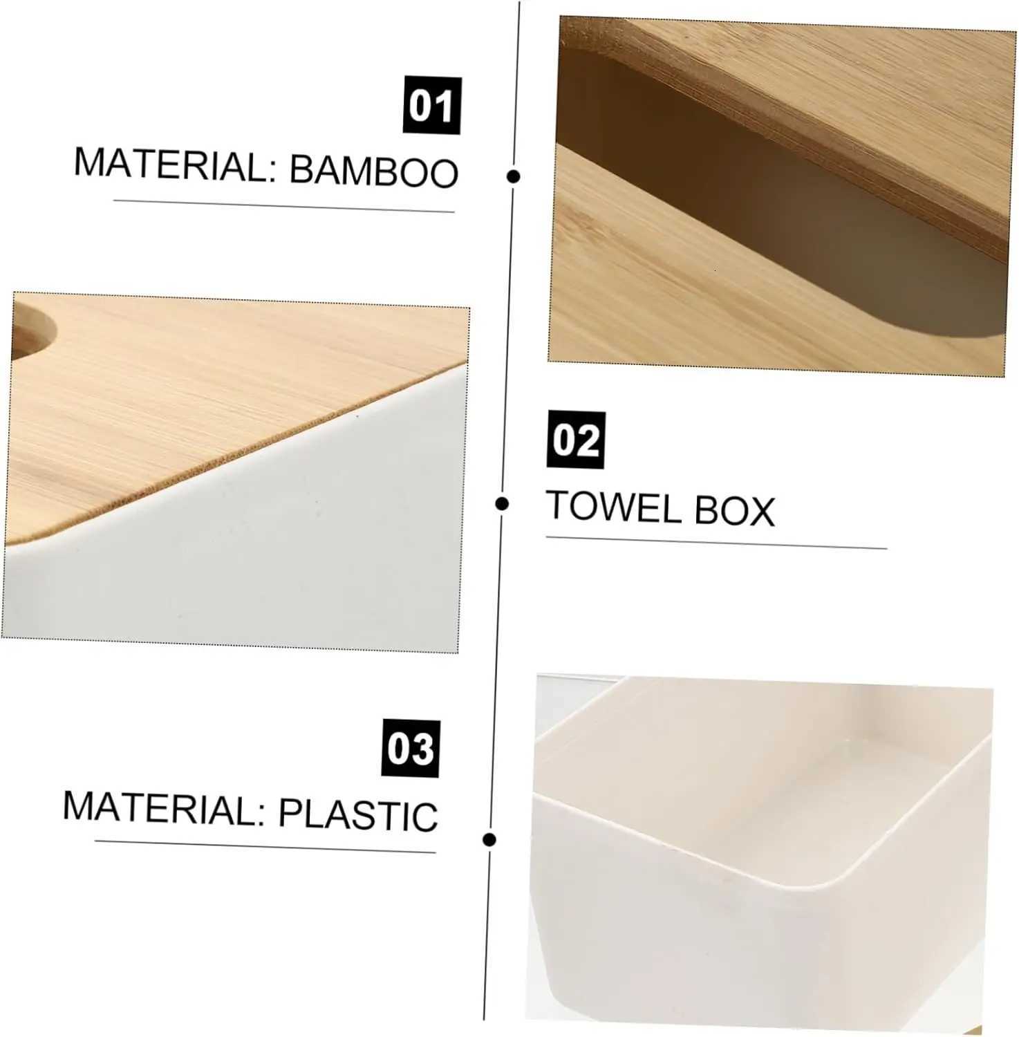 Tissue Box Napkin Holder Box Carton Container Bamboo Coer Solid Wood Hotel Storage Box Home Table DecorationM251124