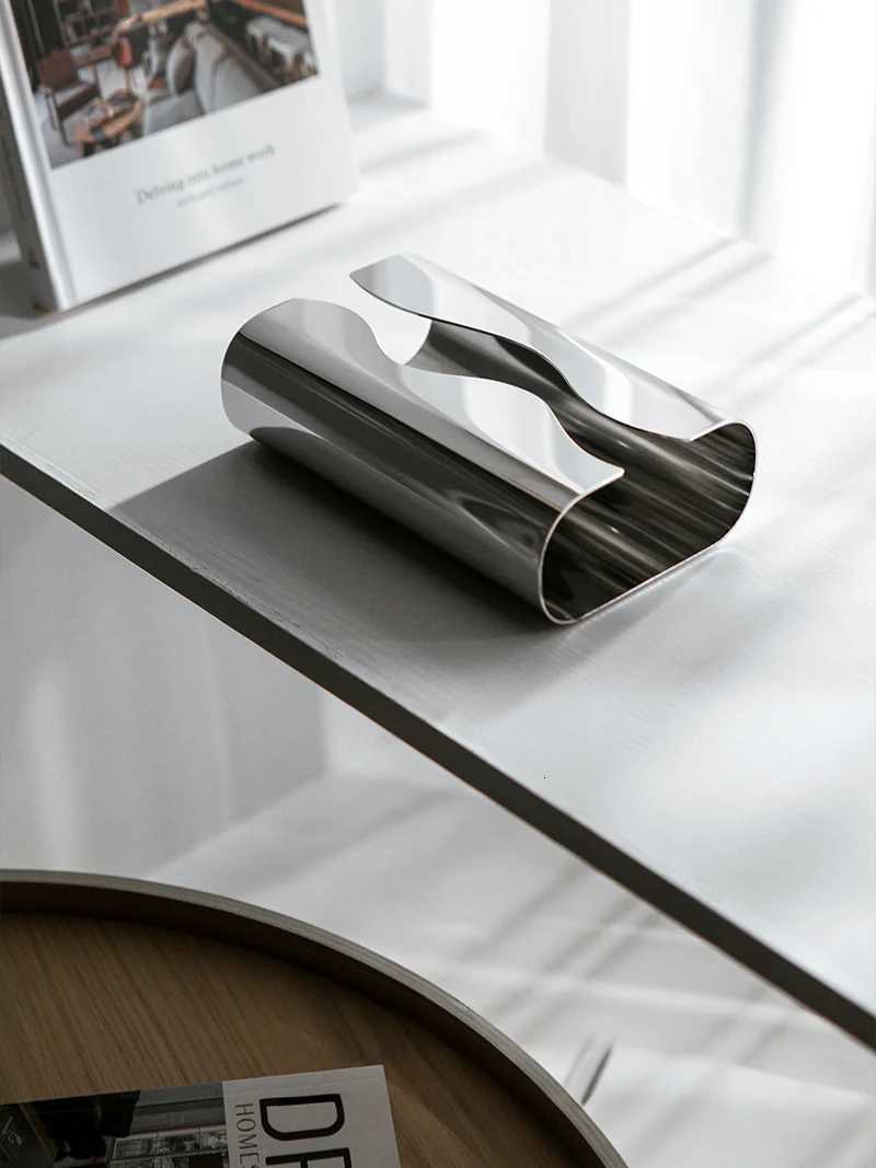Nordic Stainless Steel Tissue Box Light Luxury Tissue Case Mirror Tissue Box for Home Decoration Offices HotelM251124