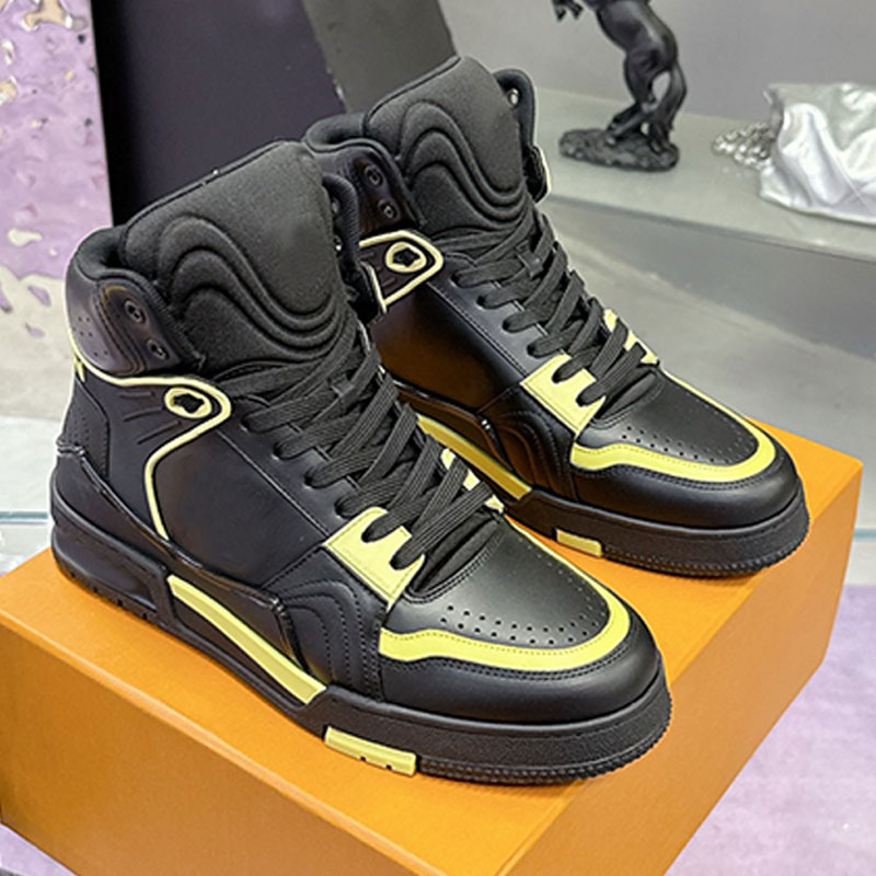 2025SS popular men high top sports shoes famous designer womens casual shoes striped breathable material winter woman flat shoes Outdoor leisure sports