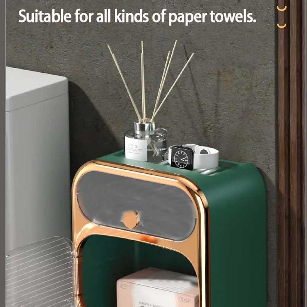 Tissues Box Wall Napkin Case Container Household Multifunctional Paper Towel Holder Hanging Dispenser White TypeM251124