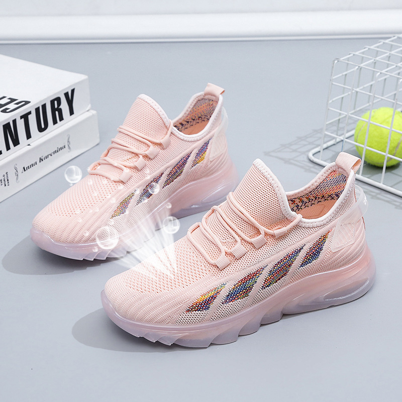 Flying Weaving Casual Mesh Breathable Sports Jelly Soled Coconut Student Running Shoes Women S Ddmysaturn Ddmysaturn