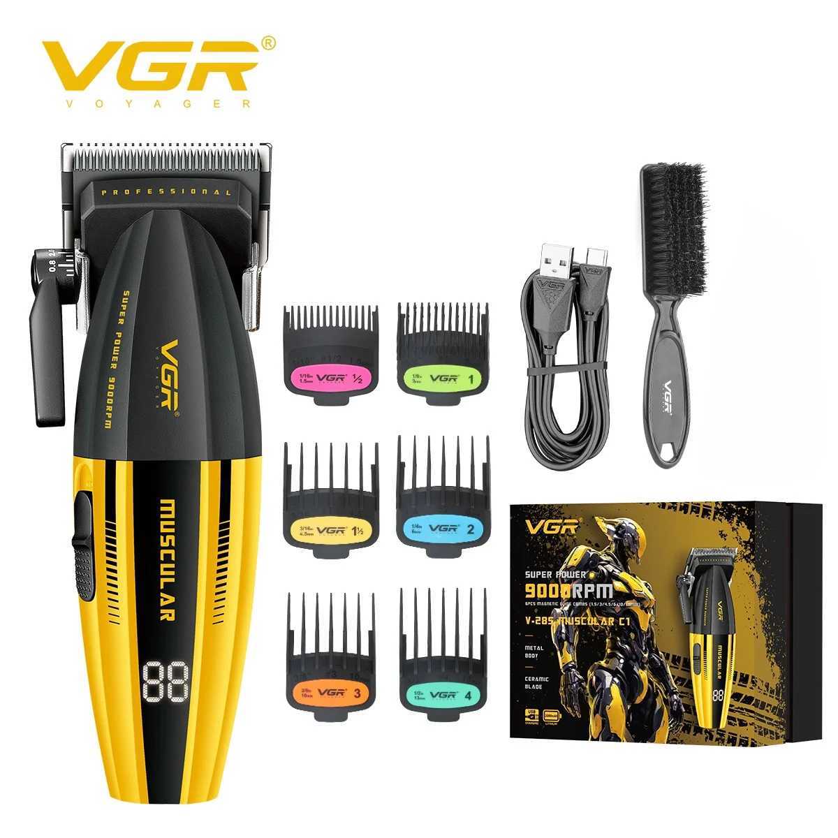 VGR Hair Clippers Professional Hair Trimmer Barber Clippers 9000 RPM Hair Cutting Machine Adjustable Trimmer for Men V-285 V-003 L251124