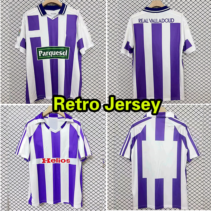 1995 1996 Real Valladolid Retro Soccer Jerseys 1984 95/96 Home Away Classic Vintage Football Shirt MEN kids kit Camiseta Futbol Shirts uniforms