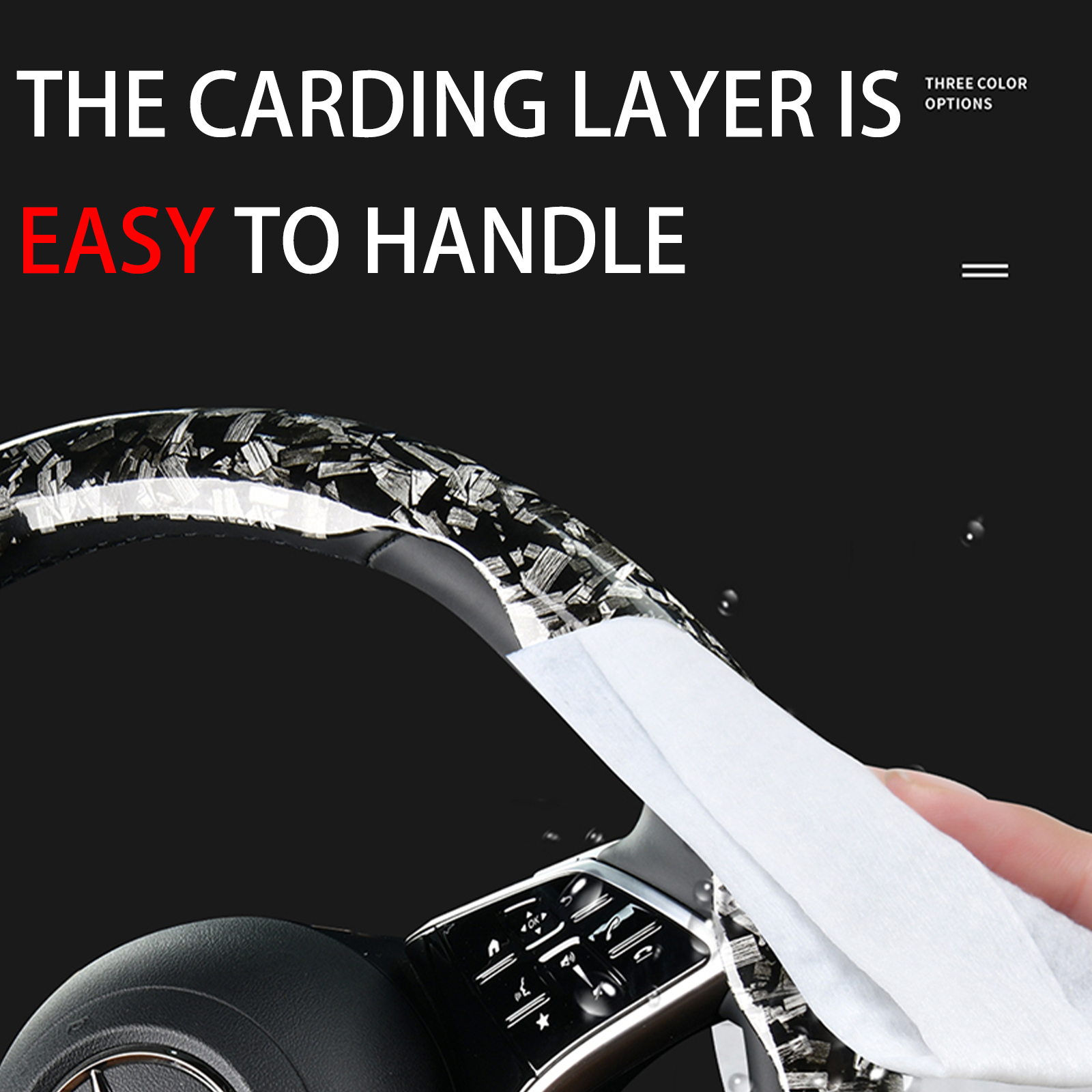 15inch/38cm Wood Grain Steering Wheel Cover, Forging Patterns, Inspired by Racing Cars, Gifts for Father and Elder Brother