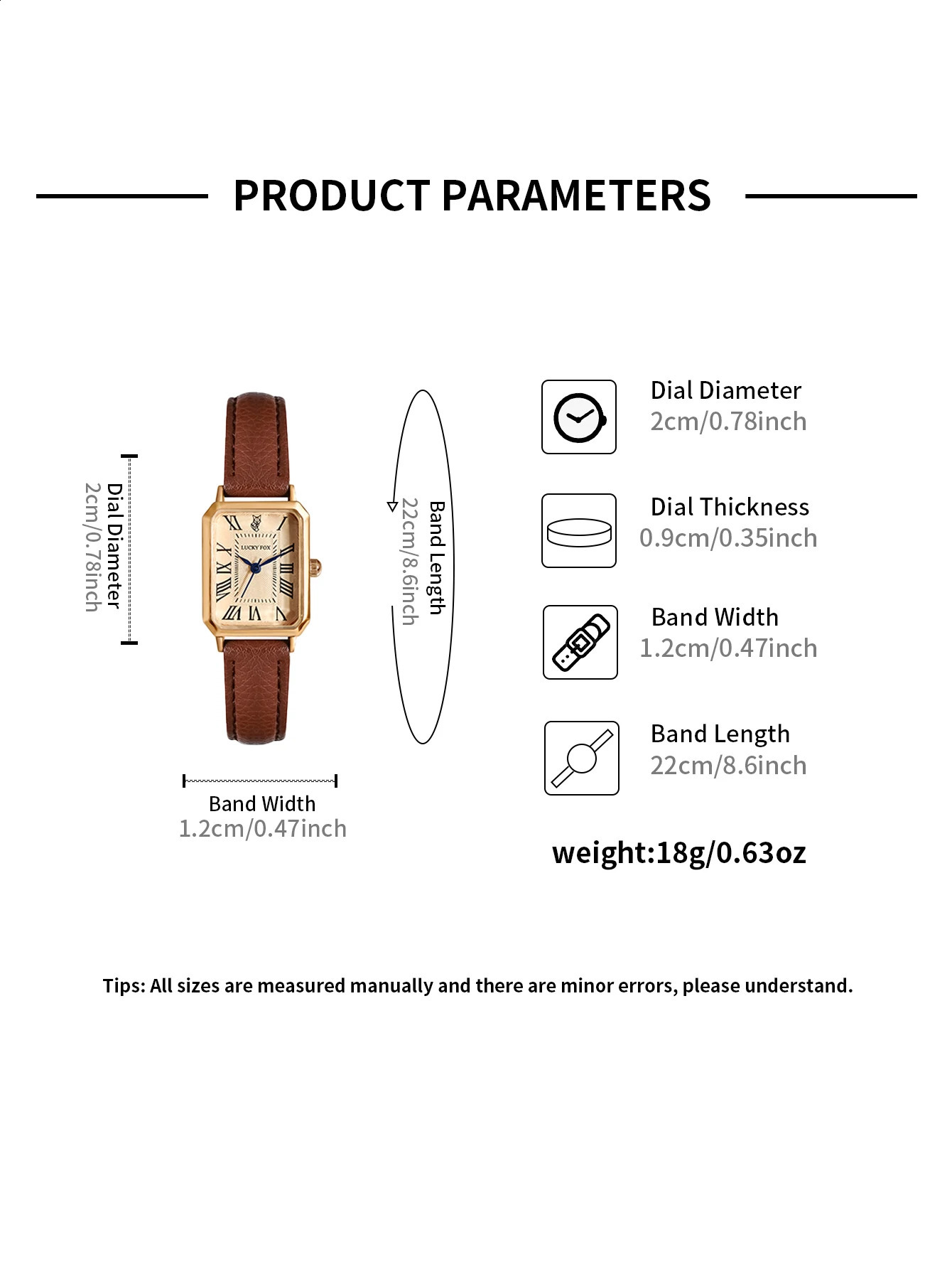 Fashionable retro digital dial casual watch square leather strap fashionable quartz 250417