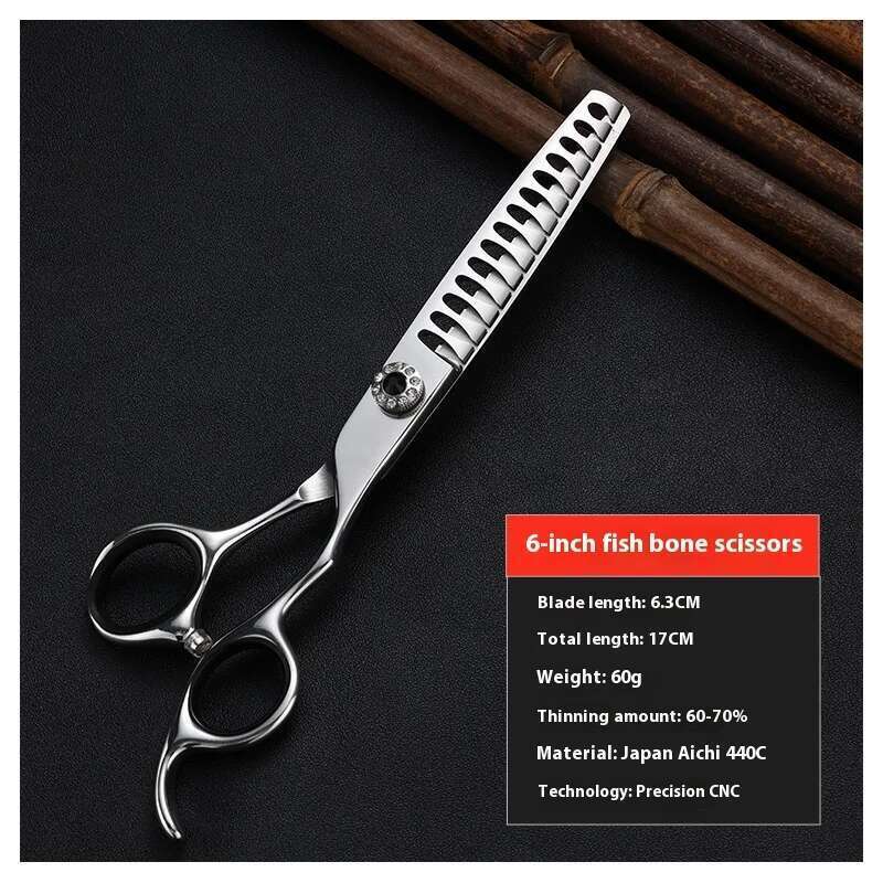 6.0-Inch Japan440C Salon Hair Stylist Professional Hairdressing Straight Snips Thinning hair Scissors
