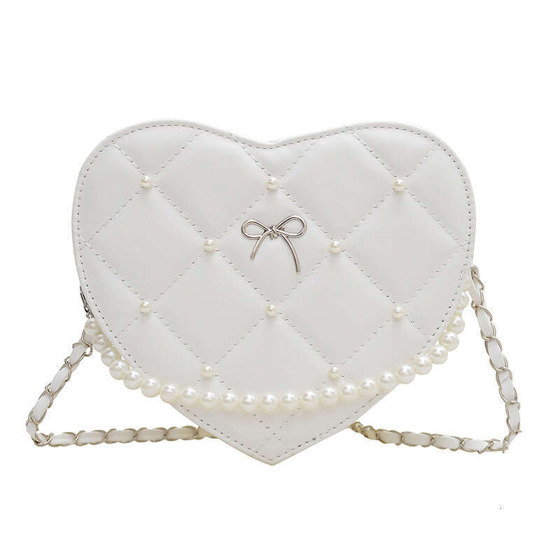 Mini Bag Designer women's handbag New Small Fragrant Style Ling Grid Chain Love Shaped Cute Crossbody Women's Commuter Bag