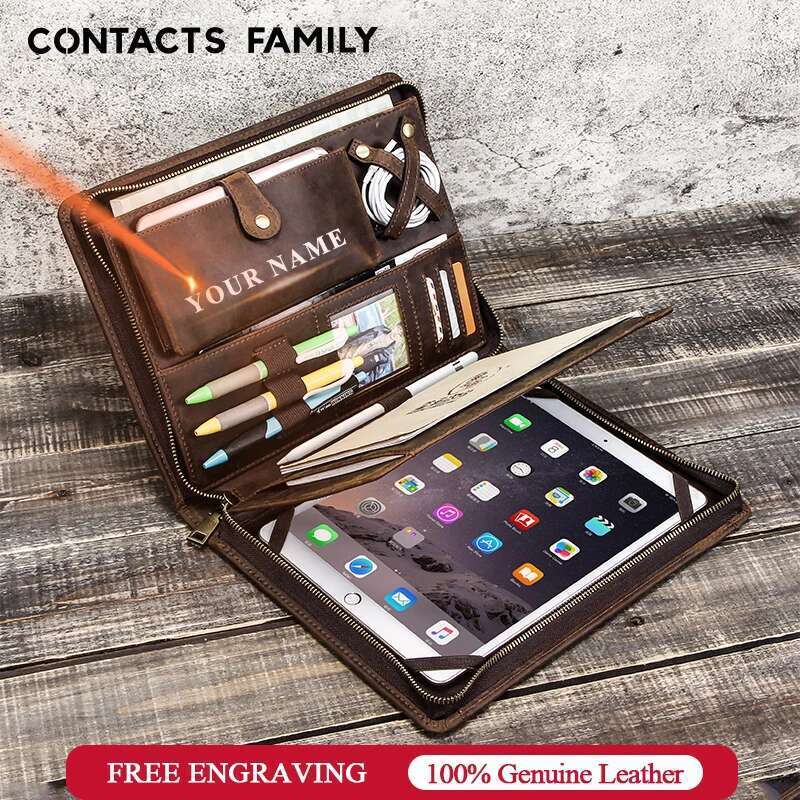 Leather Portfolio For 11 7Th 8Th 9Th 10Th Generation 5Th 6Th 4Th 10.9 Air 5 Case Ipad Pro 10.5 9.7 Cover