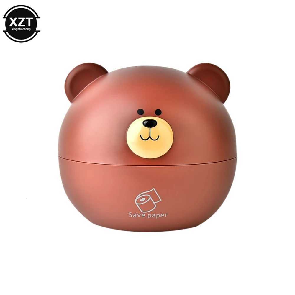Cute Bear Tissue Box Nordic Roll Paper Pumping Paper Storage Round Container Towel Napkin Holder Remote Control Living Room CarM251124