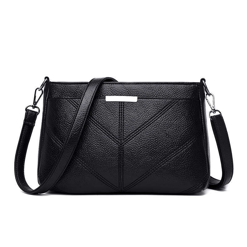 Designer Bag Straight Women's 2025 New Korean Version Trendy Three-Layer Small Single Shoulder Crossbody Soft Leather Mommy Bag