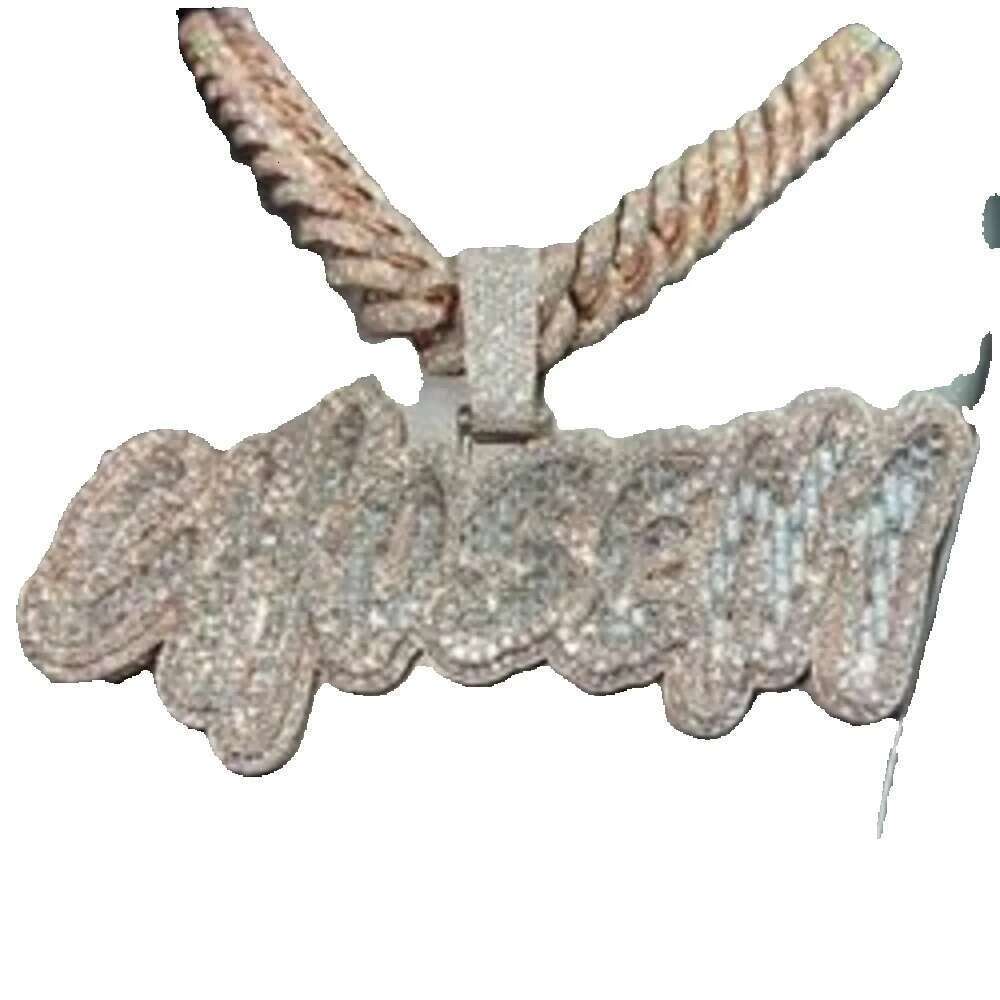 Men's Custom Moissanite Pendant VVS1 Dia and Chain Hip-Hop Jewelry | 2024's VVS Tester Passer