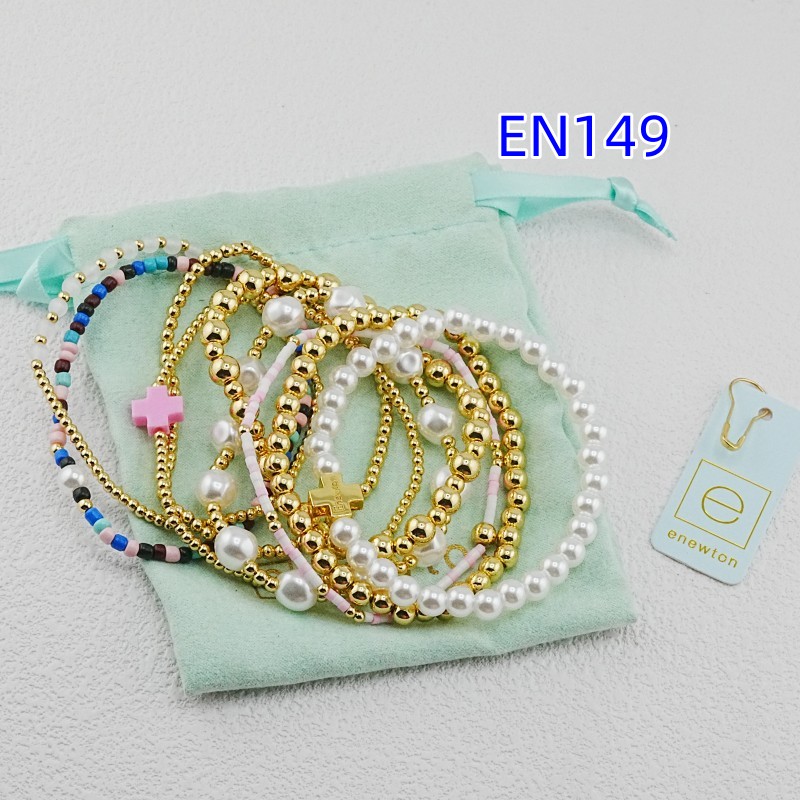 1:1 E-Newton Gold Jewelry Multi Layer Beaded Bracelet Designer For Women Birthday Christmas Gift EN149