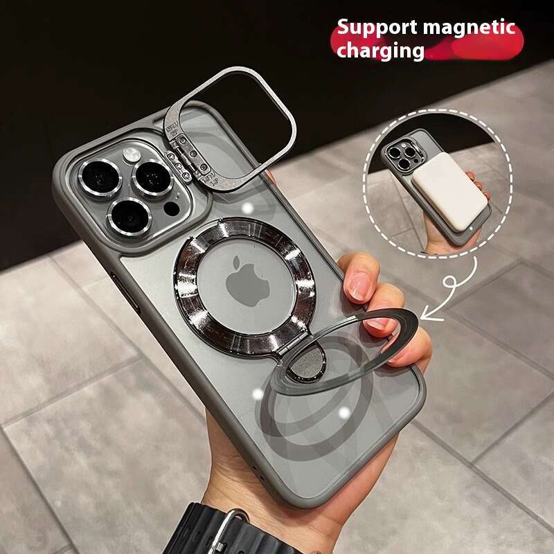 Lens bracket suitable for Apple 15 phone case magnetic suction iPhone 16 Promax new 13 transparent protective cover