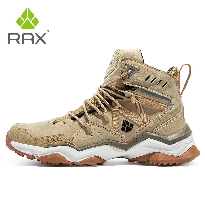 RAX Men Hiking Shoes Mid-top Waterproof Outdoor Sneaker Men Leather Trekking Boots Trail Camping Climbing Hunting Sneakers Women 250421