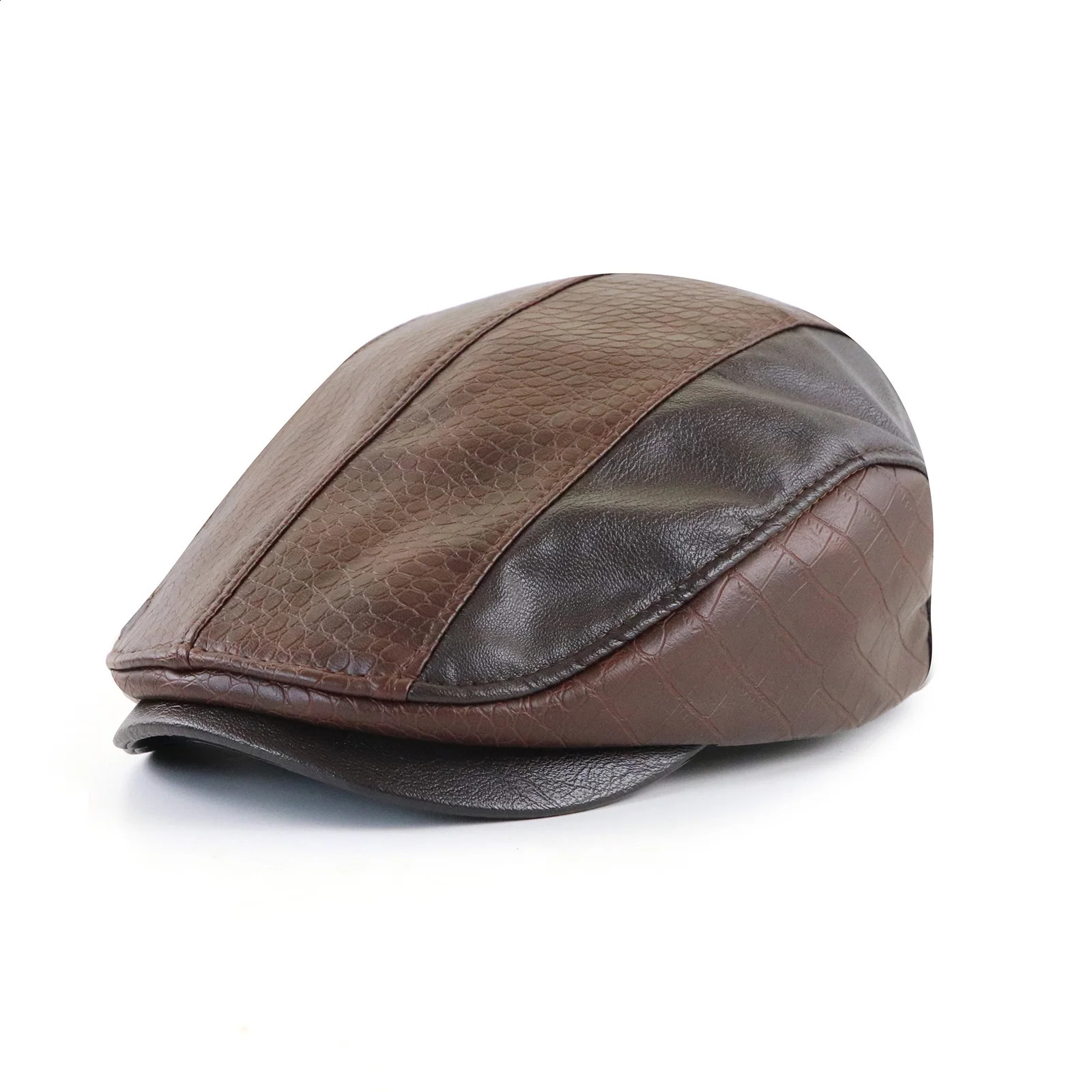 PU leather windproof duckbill beret mens cowboy hat gorilla black ear protection mens bra Derek Boyner 250423