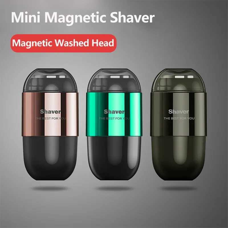 Electric Mini Shavers for Men Wet and Dry Rechargeable Mens Razor Waterproof Magnetic Portable for Travel Beard Shaving L251124